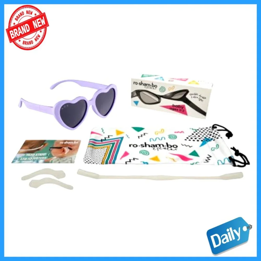 Unbreakable Kids Heart Sunglasses Polarized UV Protection with Strap